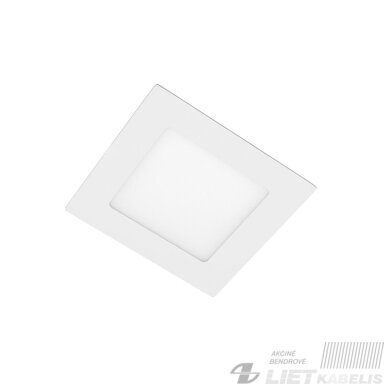 LED šviestuvas Matis įleidžiamas, kvadratinis 24W, 3000K, 2000lm, GTV