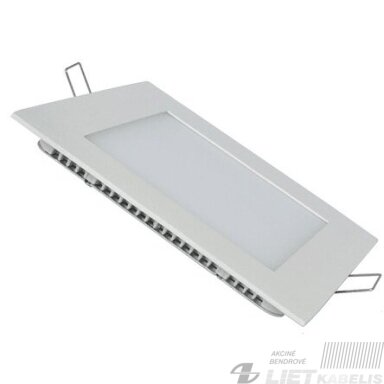 LED šviestuvas įleidžiamas, kvadratinis 3W, 3000K, 195Lm, IP20 LED šviestuvas įleidžiamas, kvadratinis 3W, 3000K, 195Lm, IP20