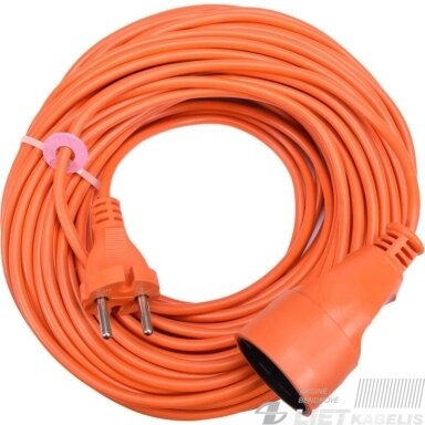 Ilgintuvas 1 vietos, 2x1,5mm² 30m, IP20, oranžinis, Garden