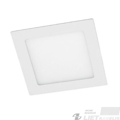 LED šviestuvas Matis Plius įleidžiamas, kvadratinis 7W, 3000K, 560Lm, IP44, GTV