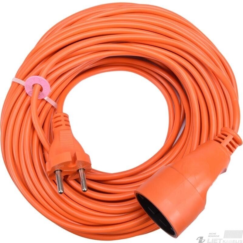 Ilgintuvas 1 vietos, 2x1,5mm² 30m, IP20, oranžinis, Garden