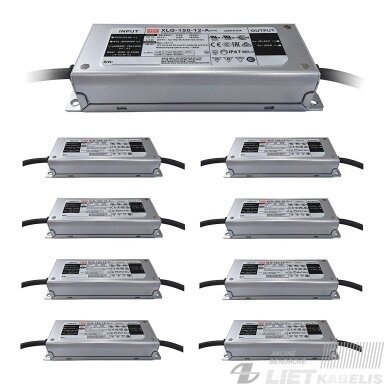 Impulsinis maitinimo šaltinis LED 12V, 150W, 12,5A, IP67 MEAN WELL Impulsinis maitinimo šaltinis LED 12V, 150W, 12,5A, IP67 MEAN WELL