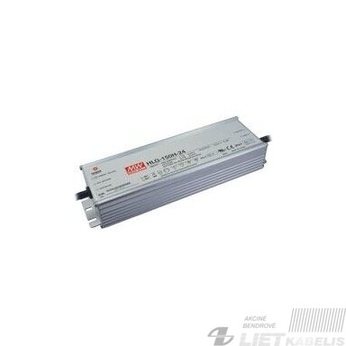 Impulsinis maitinimo šaltinis LED 24V, 6,3A, PFC IP67, MEAN WELL Impulsinis maitinimo šaltinis LED 24V, 6,3A, PFC IP67, MEAN WELL