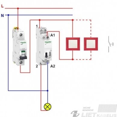 Impulsinė (bistabili) relė BIS-402 230v, 10A , F&F 1 Impulsinė (bistabili) relė BIS-402 230v, 10A , F&F 1