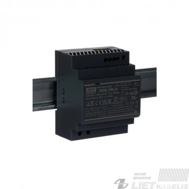 Impulsinis maitinimo šaltinis LED HDR-100-24, 24V, IP67, Mean Well 1