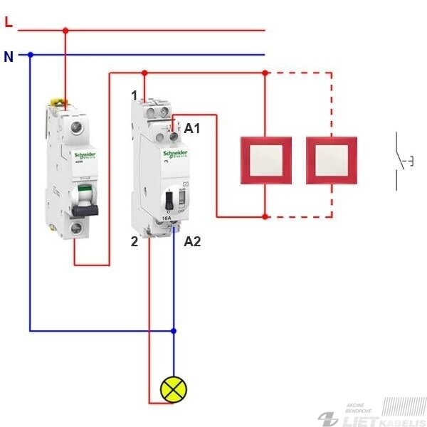 Impulsinė (bistabili) relė BIS-402 230v, 10A , F&F 1 Impulsinė (bistabili) relė BIS-402 230v, 10A , F&F 1