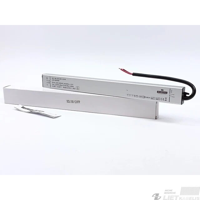 Impulsinis maitinimo šaltinis LED 24V, 4.16A, valdiklis DALI, PFC, IP67, Snappy
