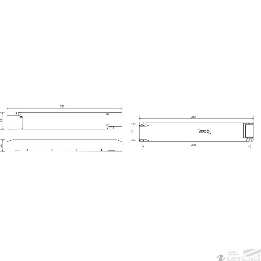 Impulsinis maitinimo šaltinis 150W, 24V, 6,25A, Push dimeriuojamas, LTECH 1 Impulsinis maitinimo šaltinis 150W, 24V, 6,25A, Push dimeriuojamas, LTECH 1
