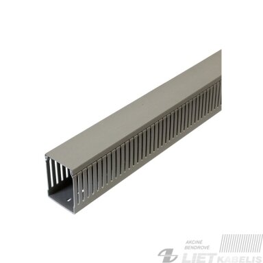 Instaliacinis kanalas perforuotas 25x25 PVC pilkas ETI