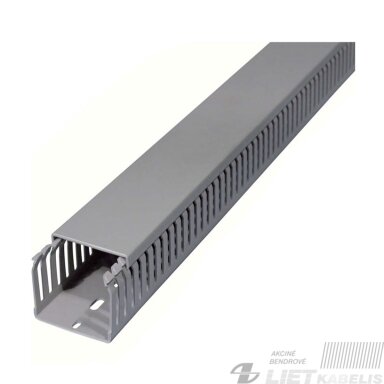 Instaliacinis kanalas perforuotas 60x40 PVC pilkas