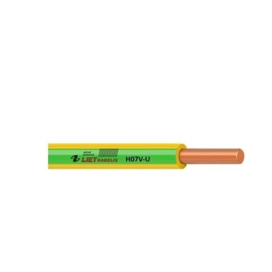 Instaliacinis viengyslis monolitinis laidas H07V-U 1,5 mm², Lietkabelis Instaliacinis viengyslis monolitinis laidas H07V-U 1,5 mm², Lietkabelis