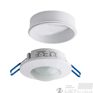Infraraudonųjų spindulių judesio daviklis 360°, 18m, 1200W, universalus, IP20, EUROLIGHT Infraraudonųjų spindulių judesio daviklis 360°, 18m, 1200W, universalus, IP20, EUROLIGHT