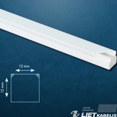 Instaliacinis kanalas plastikinis 12x12 baltas Mutlusan 1 Instaliacinis kanalas plastikinis 12x12 baltas Mutlusan 1