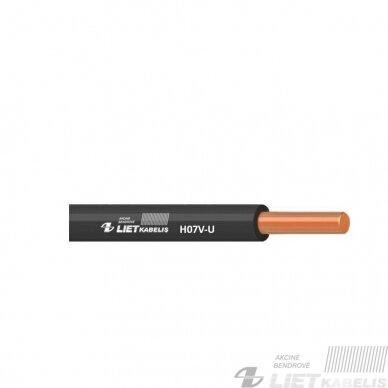 Instaliacinis viengyslis monolitinis laidas H07V-U 4,0mm² Lietkabelis Instaliacinis viengyslis monolitinis laidas H07V-U 4,0mm² Lietkabelis