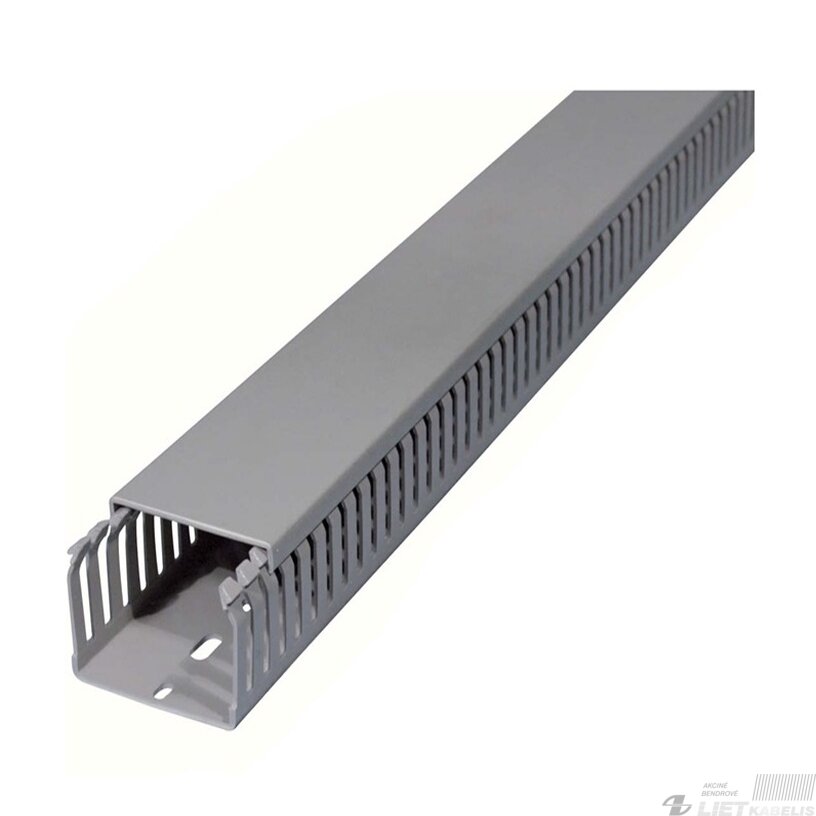 Instaliacinis kanalas perforuotas 60x40 PVC pilkas