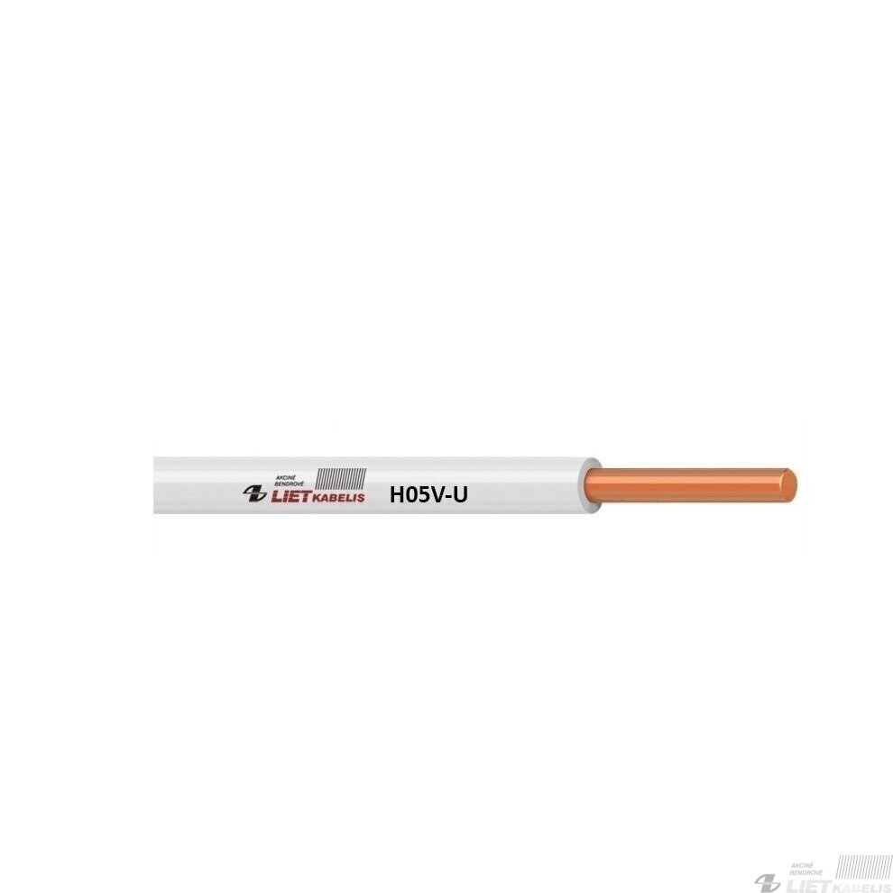 Instaliacinis viengyslis monolitinis kabelis H05V-U 0,5 mm², Lietkabelis Instaliacinis viengyslis monolitinis kabelis H05V-U 0,5 mm², Lietkabelis