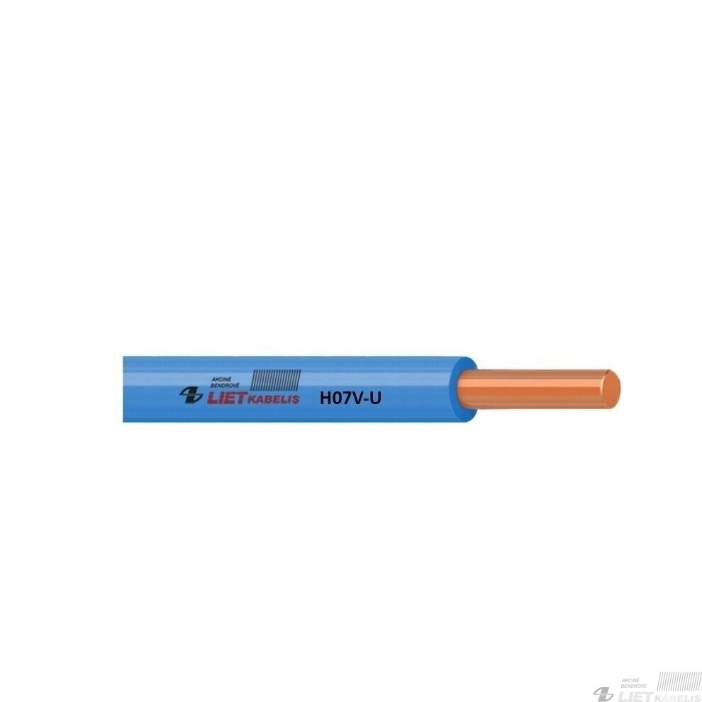 Instaliacinis viengyslis monolitinis laidas H07V-U 2,5 mm², Lietkabelis