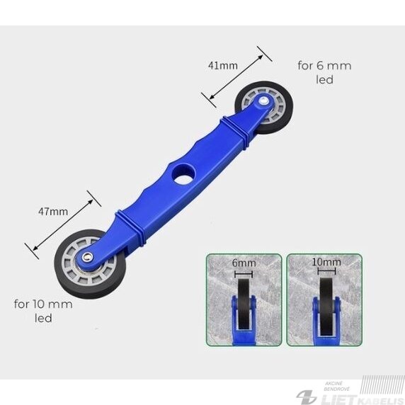 Įrankis LED juostų klijimui guminis ratukas 6-10mm 1 Įrankis LED juostų klijimui guminis ratukas 6-10mm 1