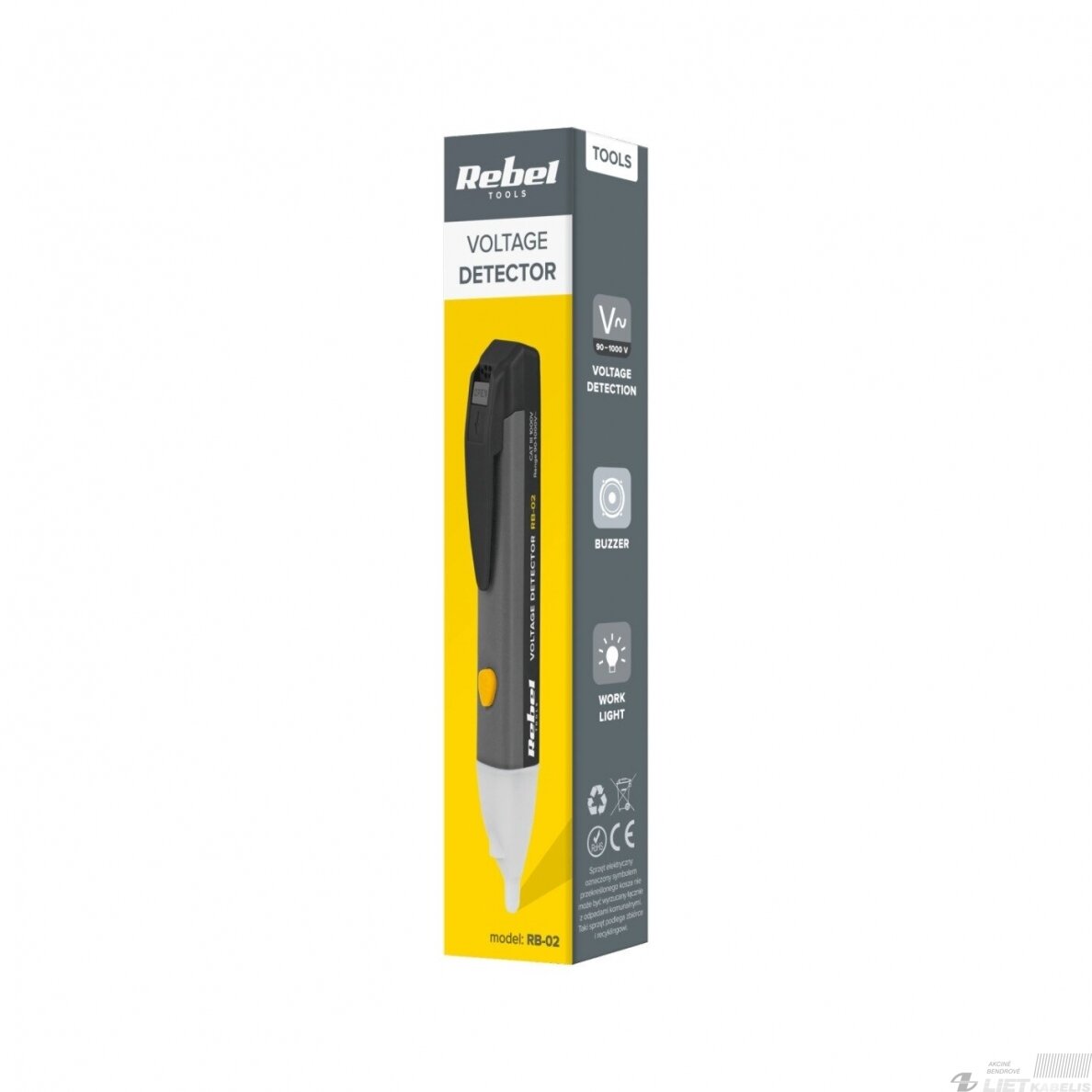 Įtampos detektorius RB-02 90-1000V AC, REBEL 1