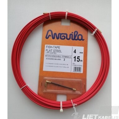 Įtraukėjas D-4mm 15m raudona spalva, Anguila