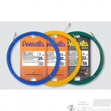 Įtraukėjas D-3,5mm 20m geltona spalva, Anguila Įtraukėjas D-3,5mm 20m geltona spalva, Anguila