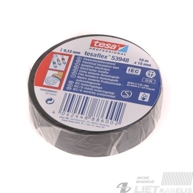 Elektros izoliacinė juosta 10m x 15mm Tesa Elektros izoliacinė juosta 10m x 15mm Tesa