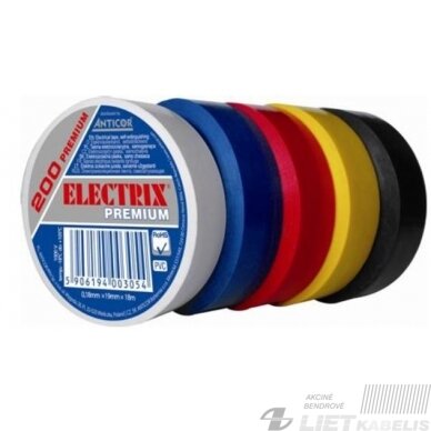 Izoliacija PVC 18mx19mmx0.18mm, Electrix Izoliacija PVC 18mx19mmx0.18mm, Electrix