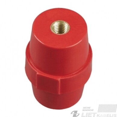 Šynų izoliatorius H 51mm, M8 (raudonas) Šynų izoliatorius H 51mm, M8 (raudonas)
