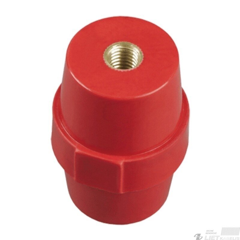 Šynų izoliatorius H 51mm, M8 (raudonas)