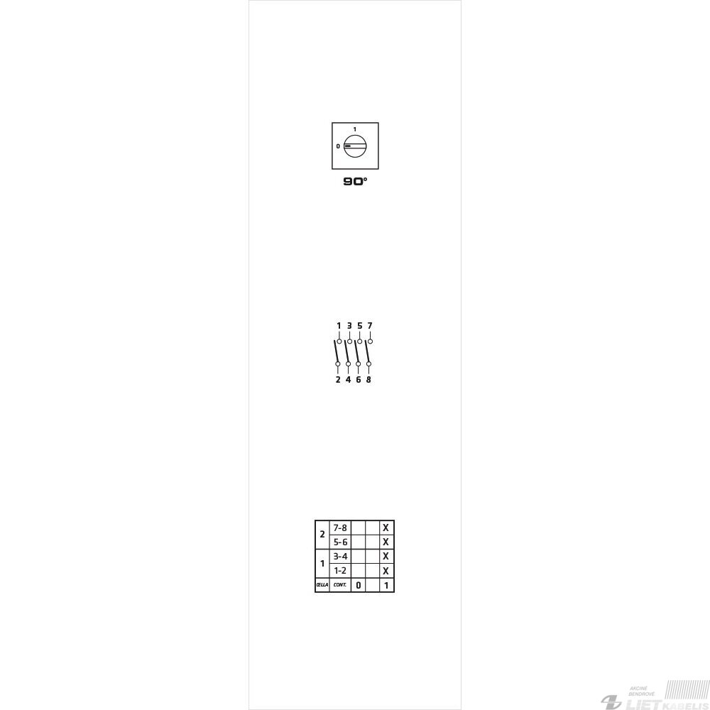 Jungiklis kumštelinis C0400001R 40A 1P (0-1) p/t GG 4