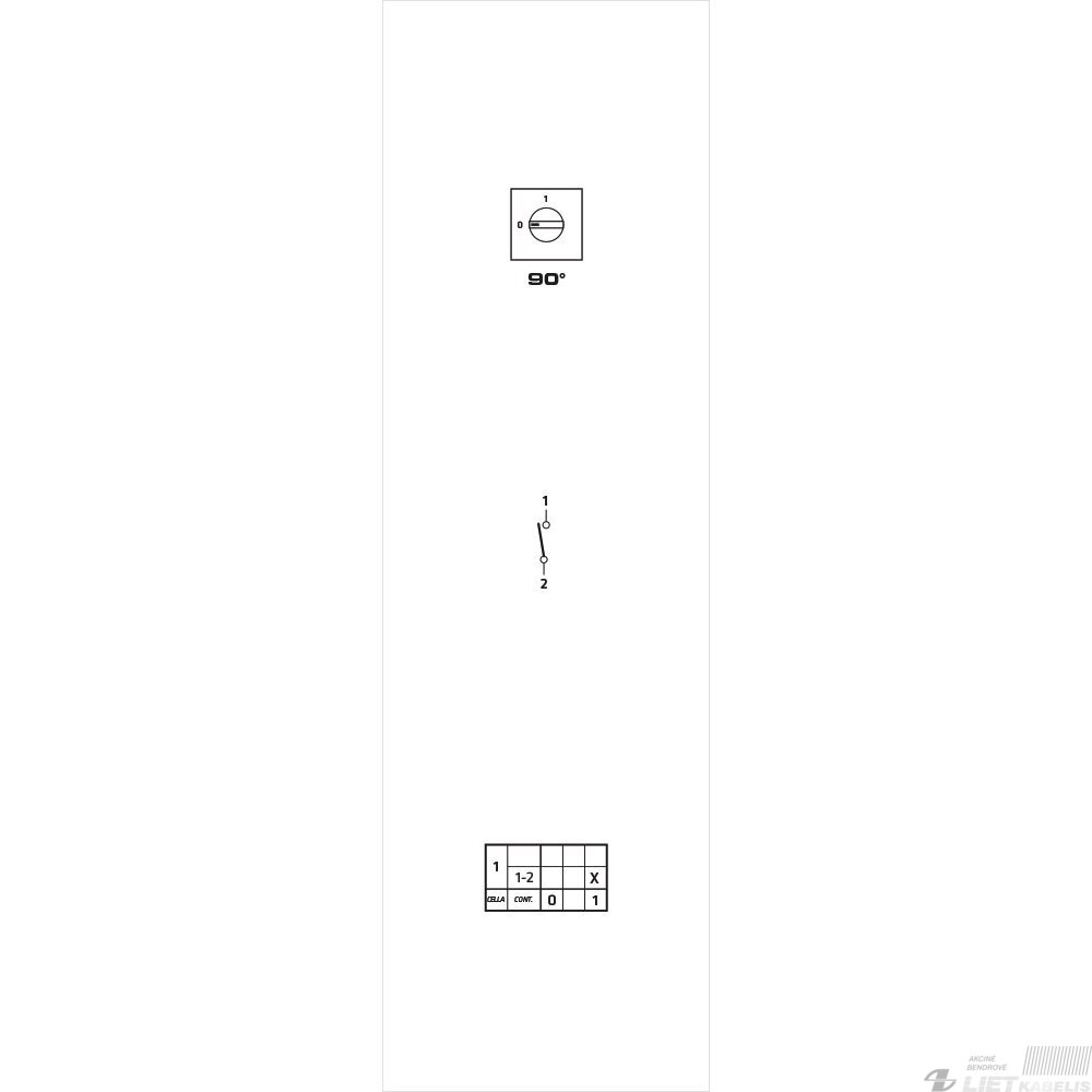 Jungiklis kumštelinis C0630001R 63A 1P (0-1) p/t GG 1 Jungiklis kumštelinis C0630001R 63A 1P (0-1) p/t GG 1