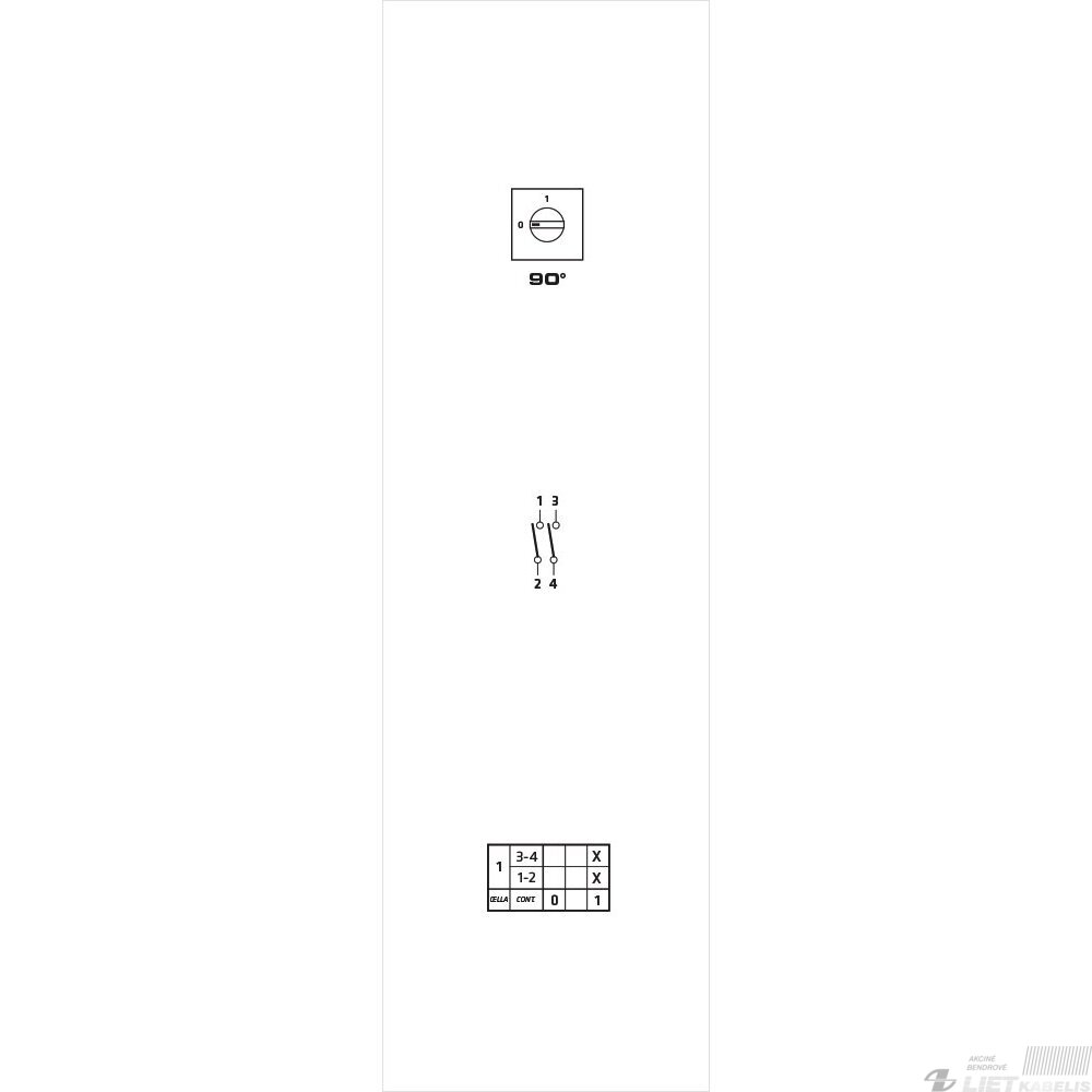 Jungiklis kumštelinis C0630001R 63A 1P (0-1) p/t GG 2