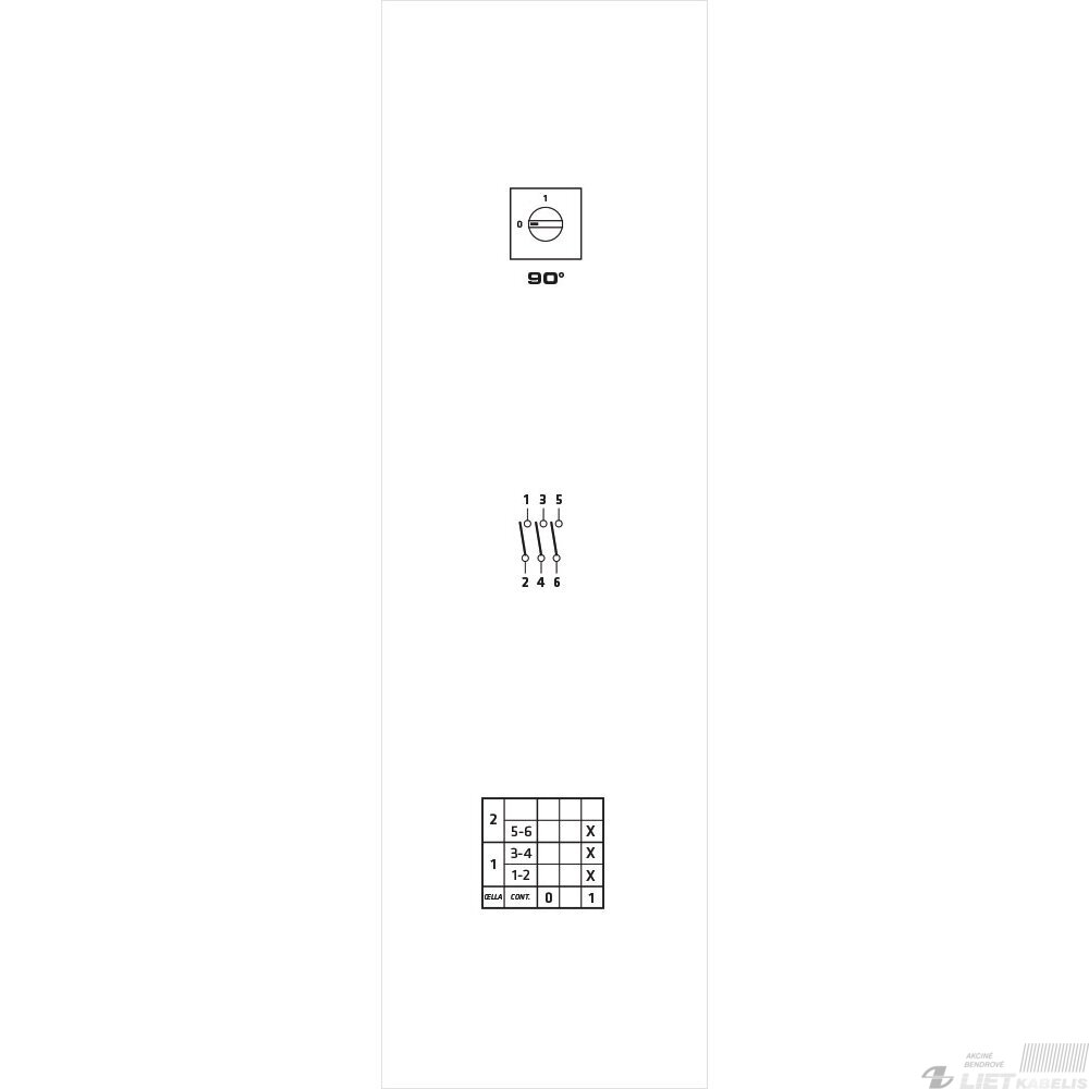 Jungiklis kumštelinis C0630001R 63A 1P (0-1) p/t GG 3 Jungiklis kumštelinis C0630001R 63A 1P (0-1) p/t GG 3
