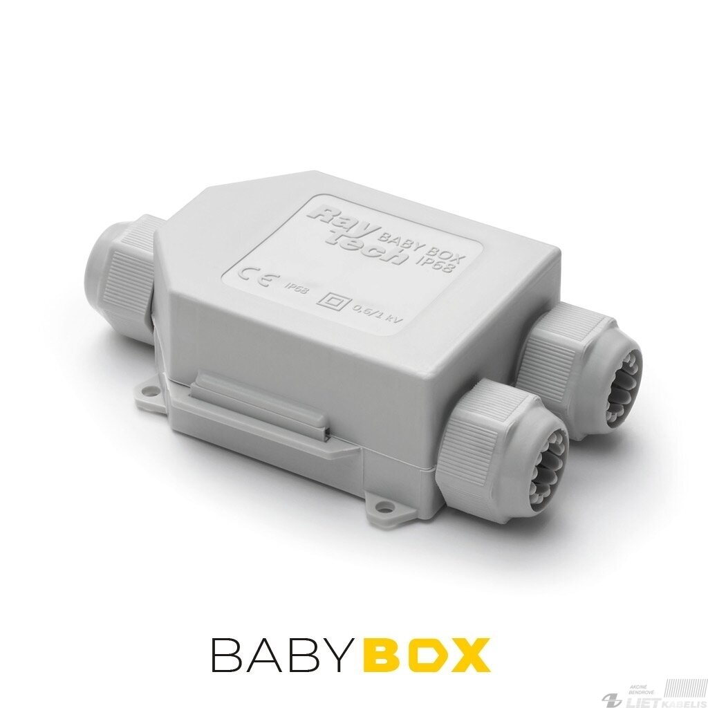 Jungtis gelinė,BABY BOX 3x6mm²pilka IP68 Raytech 1 Jungtis gelinė,BABY BOX 3x6mm²pilka IP68 Raytech 1