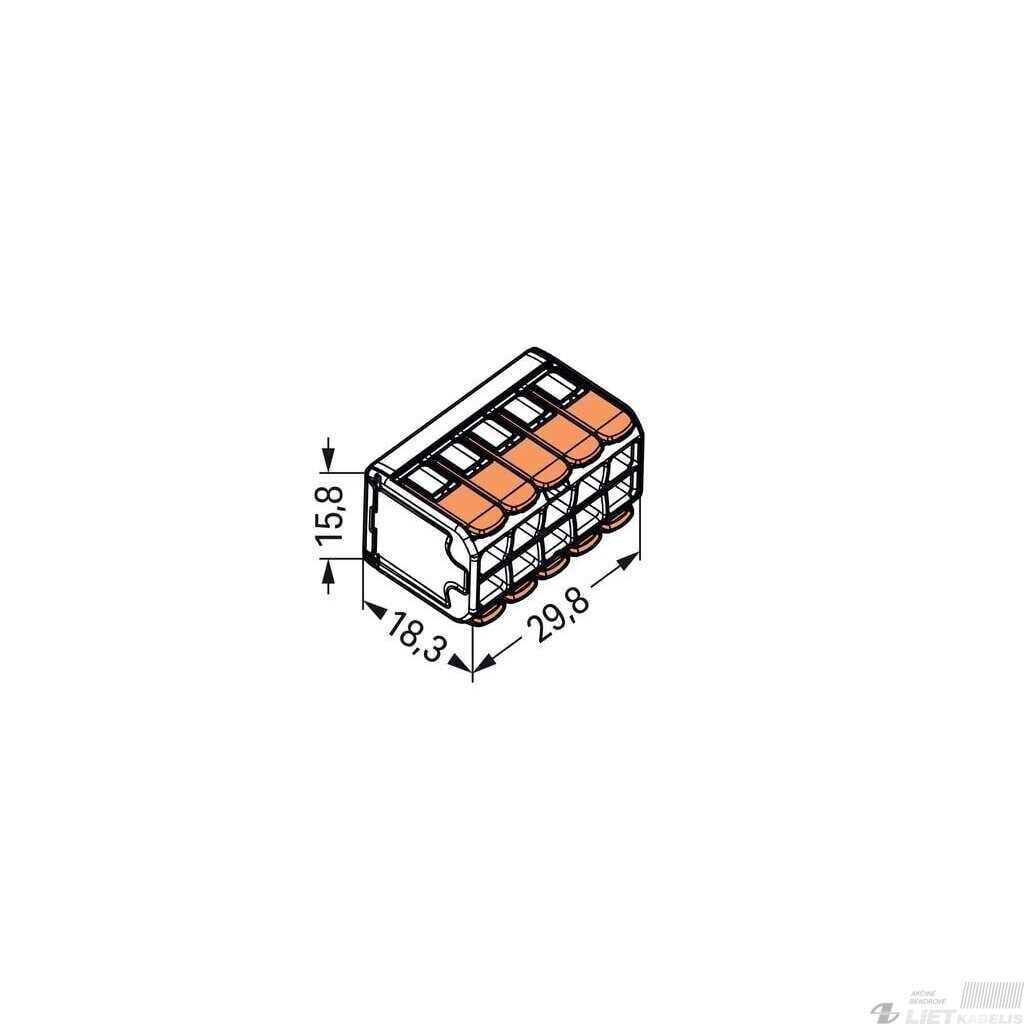 Jungtis universali  10x0.2-4mm², 450V, 32A, 221-420, Wago 1