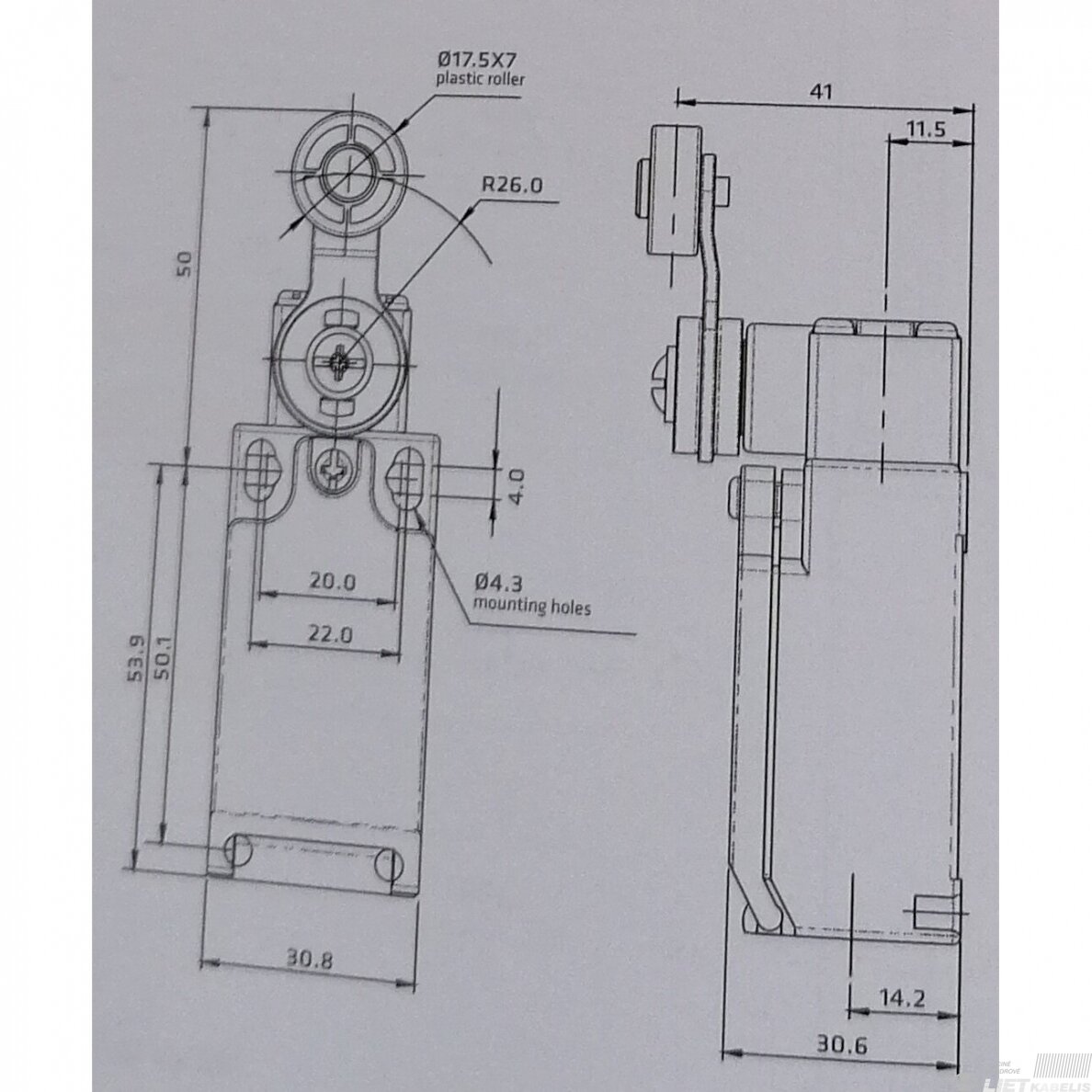 Jungiklis galinis FTN138Z11 1NC/1NO M16 GG 1