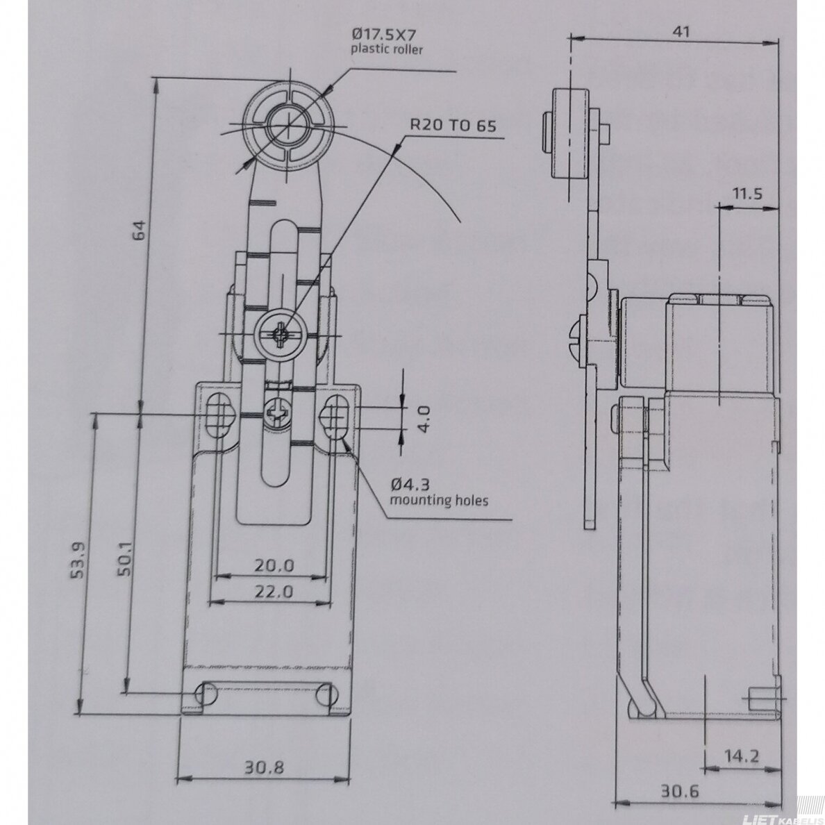 Jungiklis galinis FTN144Z11 1NC/1NO M16 GG 1