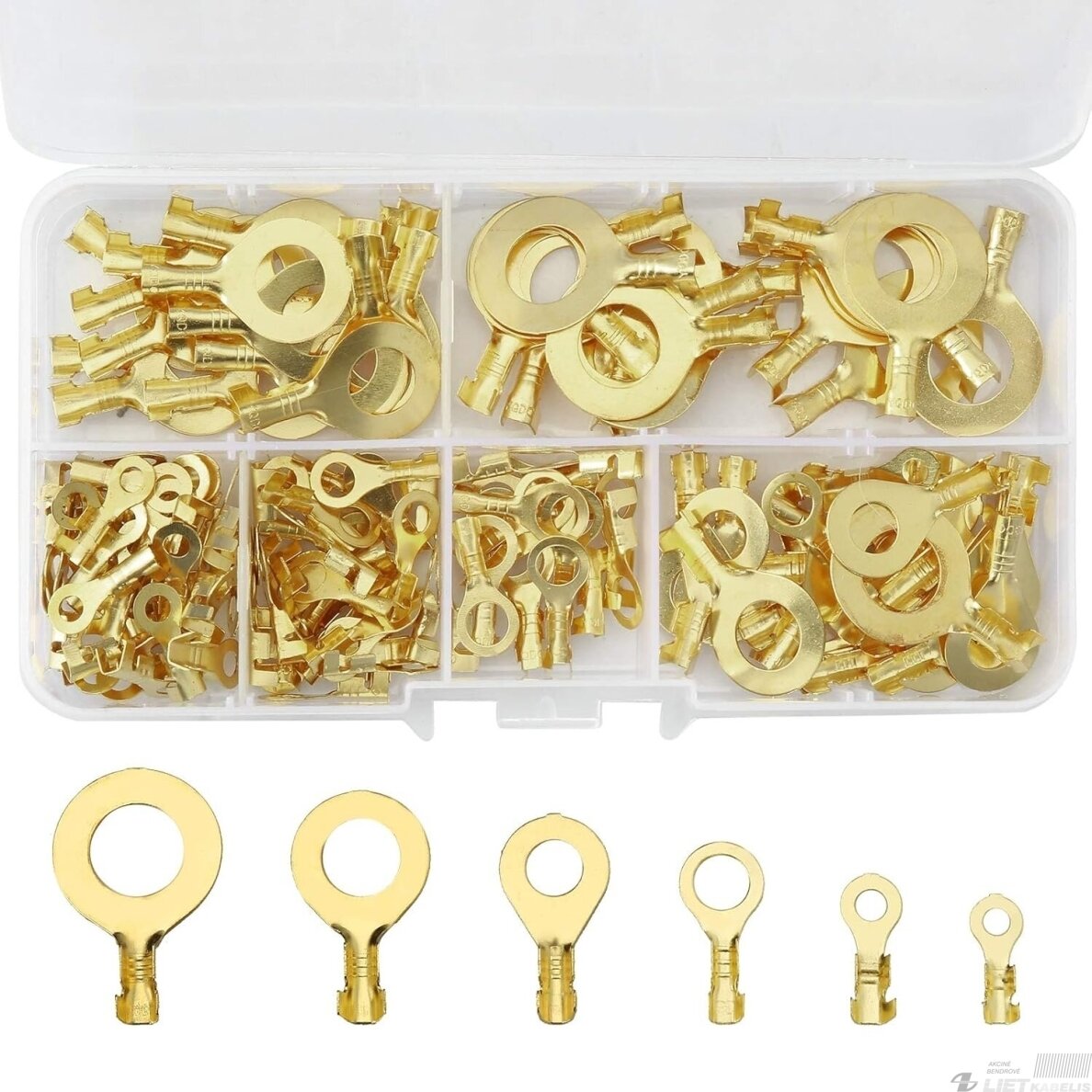 Jungtys laidų neįzoliotos 2,8/4,8/6,3mm, 150vnt , KST Jungtys laidų neįzoliotos 2,8/4,8/6,3mm, 150vnt , KST
