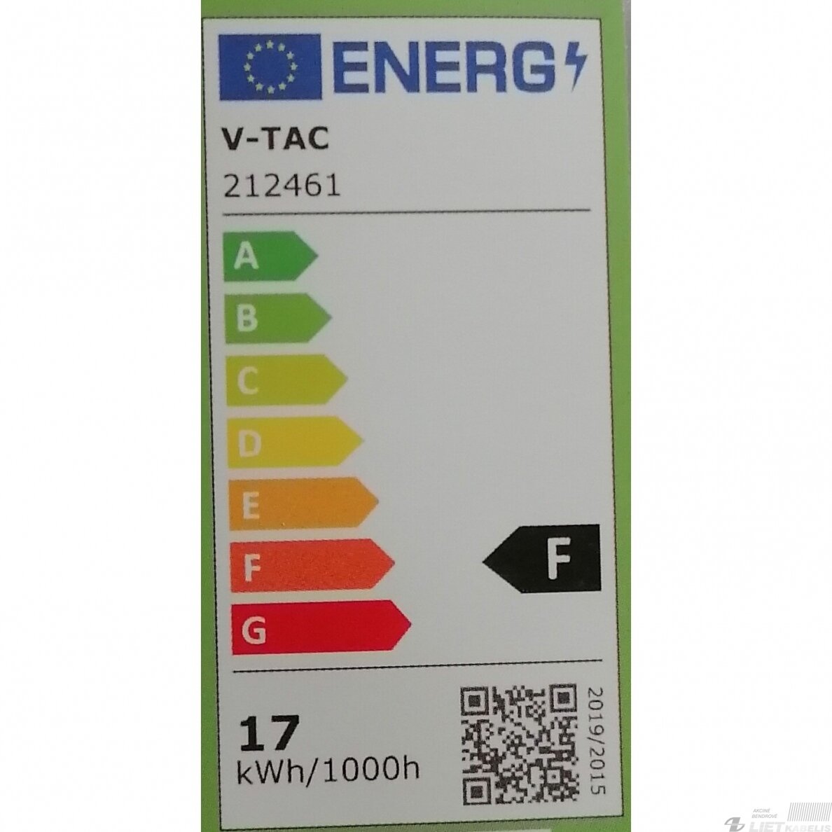 Juosta LED 17W/m, 12V, 204LED/m, 3000K, 1700Lm/1m, V-TAC 4 Juosta LED 17W/m, 12V, 204LED/m, 3000K, 1700Lm/1m, V-TAC 4