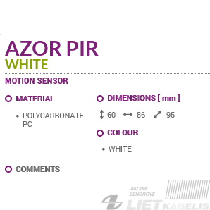 Daviklis AZOR 180°,1200W, 8m, virštinkinis ,IP44, STRUHM 1 Daviklis AZOR 180°,1200W, 8m, virštinkinis ,IP44, STRUHM 1
