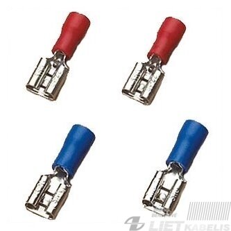 Antgaliai laidams 0,5-1,5mm² 6,35x0,8 raudona, COMMEL 1 Antgaliai laidams 0,5-1,5mm² 6,35x0,8 raudona, COMMEL 1