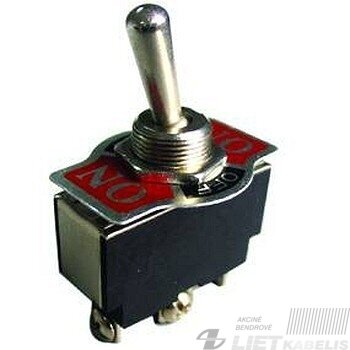 Jungiklis 3 padėčių 1P (tumbleris) 10A, 250V Jungiklis 3 padėčių 1P (tumbleris) 10A, 250V