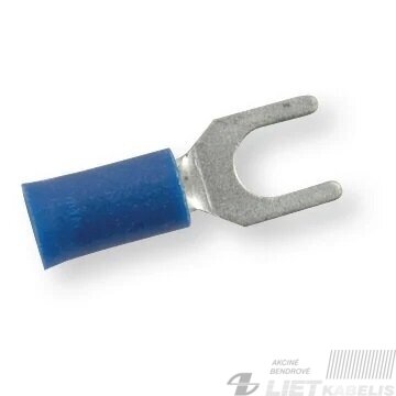Antgalis šakutė izoliuotas 1,5-2,5mm² 3/5mm šakutė (mėlyna) Antgalis šakutė izoliuotas 1,5-2,5mm² 3/5mm šakutė (mėlyna)