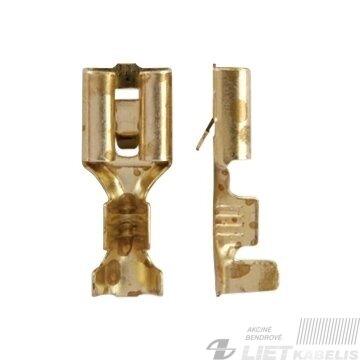 Antgalis plokščias lizdas neizoliuotas 1.0 - 2.5 mm²  žalvarinė, BERNER