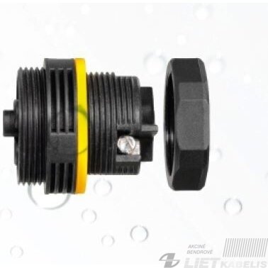 Jungtis lizdas panelinis WP3/EH 3x0,5-2,5mm², IP68, TEKOX Jungtis lizdas panelinis WP3/EH 3x0,5-2,5mm², IP68, TEKOX