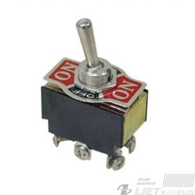 Jungiklis 2 padėčių 1P (tumbleris) 10A, 250V Jungiklis 2 padėčių 1P (tumbleris) 10A, 250V