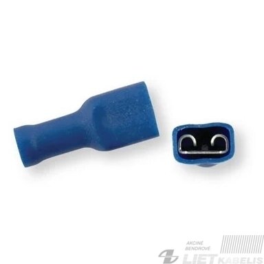 Antgalis plokščias lizdas dengtas 1,5-2,5mm² 6,3x0,8 mėlyna, Berner