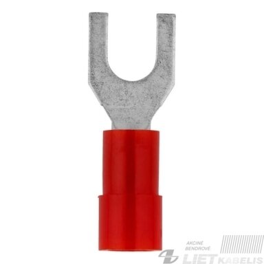Antgalis šakutė izoliuotas M4, 05,-1,5mm²,  raudona, BERNER