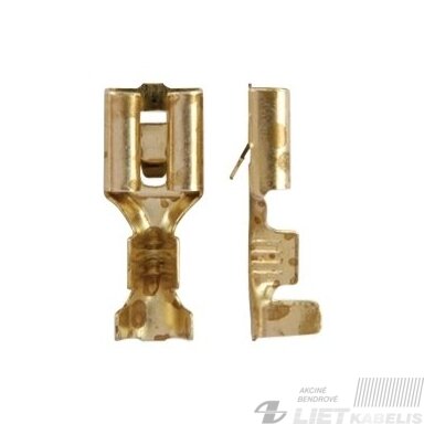 Antgalis plokščias lizdas neizoliuotas 1.0 - 2.5 mm²  žalvarinė, BERNER