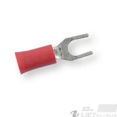 Antgalis šakutė izoliuotas YF2-5 šakutė 0.5-1.5mm raudona